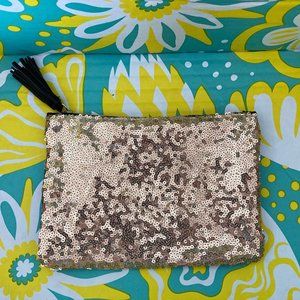 Gold Sparkle Sequin Ipsy Glam Bag